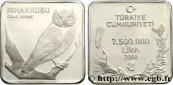 TURQUIE 7.500.000 Lira Proof chouette 2001 Istanbul