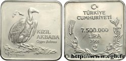 TURQUIE 7.500.000 Lira Proof Kizil Akbaba 2001 Istanbul