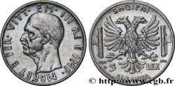ALBANIA 5 Lek Victor-Emmanuel III 1939 Rome