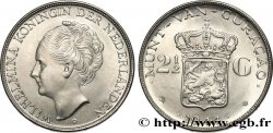 CURACAO 2 1/2 Gulden reine Wilhelmina des Pays Bas 1944 Denver