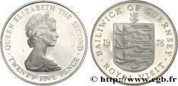 GUERNESEY 25 Pence Visite Royale 1978 