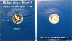 ÎLES VIERGES BRITANNIQUES 25 Dollar Proof Elisabeth II 1980 Franklin Mint