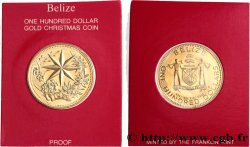 BELIZE 100 Dollars Proof Christmas coin 1979 