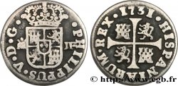 SPAIN 1/2 Real au nom de Philippe V 1731 Madrid