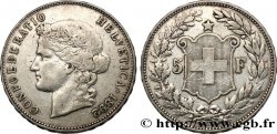 SUISSE 5 Francs Helvetia 1892 Berne