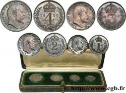 ROYAUME-UNI 1 Maundy set de 1, 2, 3 et 4 Pence Édouard VII 1905 