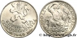 CECOSLOVACCHIA 100 Korun 700e anniversaire des privilèges miniers de Jihlava 1949