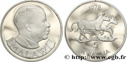 MALAWI 5 Kwacha Dr Hastings Kamuzu Banda / zèbres 1978