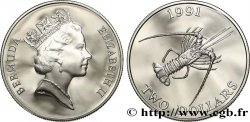BERMUDA 2 Dollars Proof Langouste 1991  MS