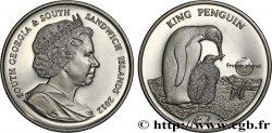 GEORGIA DEL SUD E ISOLE SANDWICH MERIDIONALI 2 Pounds (2 Livres) Proof Manchot Royal 2012 Pobjoy Mint