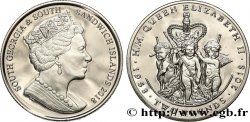 SOUTH GEORGIA AND THE SOUTH SANDWICH ISLANDS 2 Pounds (2 Livres) Proof Jubilé de saphir de la rein Élisabeth II 2018 Pobjoy Mint