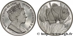 ÎLES VIERGES BRITANNIQUES 1 Dollar Proof reine Élisabeth II / poisson-clown 2018 Pobjoy Mint