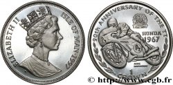 ILE DE MAN 1 Crown Proof Élisabeth II - 90e anniversaire du Tourist Trophy - Mike Hailwood 1997 Pobjoy Mint