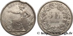 SUISSE - CONFEDERATION 5 Francs 1850 Paris