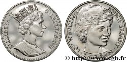 GIBRALTAR 1 Crown 10e anniversaire de mariage du Prince Charles et de Lady Diana 1991