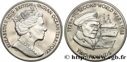 BRITISH INDIAN OCEAN TERRITORY 2 Pounds Proof Élisabeth II - 80e anniversaire de la Seconde Guerre Mondiale : marin 2019 Pobjoy Mint