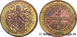 ITALIA - STATO PONTIFICIO - PIE IX (Giovanni Maria Mastai Ferretti) 2 Baiocchi Pie IX an V 1850 Rome