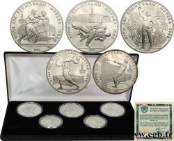 RUSSIA - URSS Coffret 5 Monnaies Jeux Olympiques de Moscou 1979