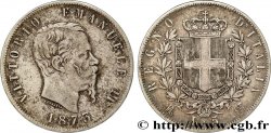 ITALIE 5 Lire Victor Emmanuel II 1873 Milan
