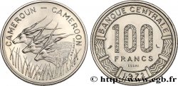 CAMEROUN Essai de 100 Francs légende bilingue, type Banque Centrale, antilopes 1972 Paris SPL