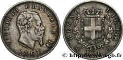 ITALIE 1 Lire Victor Emmanuel II 1867 Milan