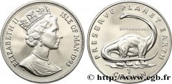 ILE DE MAN 1 Crown Proof Élisabeth II - Diplodocus 1993 Pobjoy Mint