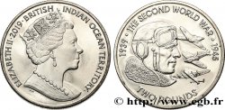 BRITISH INDIAN OCEAN TERRITORY 2 Pounds Proof Élisabeth II - 80e anniversaire de la Seconde Guerre Mondiale : aviateur 2019 Pobjoy Mint