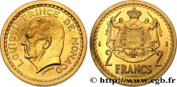 MONACO Essai de 2 Francs bronze-aluminium Louis II (1943) Paris