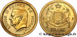 MONACO Essai de 1 Franc bronze-aluminium Louis II n.d. Paris