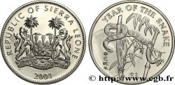 SIERRA LEONE 1 Dollar Proof année du serpent 2001 Pobjoy Mint