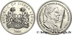 SIERRA LEONE 1 Dollar Proof 20e anniversaire du second mandat de Ronald Reagan 2004 Pobjoy Mint