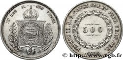 BRAZIL 500 Reis Pierre II 1856 