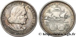 UNITED STATES OF AMERICA 1/2 Dollar Exposition Colombienne de Chicago, Christophe Colomb / la Santa Maria entre deux globes 1892 Philadelphie