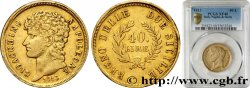 ITALY - KINGDOM OF NAPLES - JOACHIM MURAT 40 Lire or, rameaux longs 1813 Naples