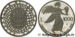 SAN MARINO 1000 Lire Proof Coupe du Monde de Football 1990 Rome - R