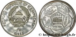 CAMBODGE 20 Riels Coupe du Monde de football Italie 1990 1989