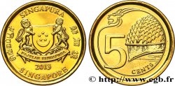 SINGAPORE 5 Cents armes de Singapour / esplanade des théâtres 2013