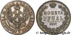 RUSSIE - NICOLAS Ier 1 Rouble 1847 Varsovie TTB+