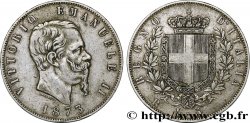 ITALIE - ROYAUME D ITALIE - VICTOR-EMMANUEL II 5 Lire 1873 Rome