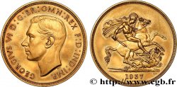 GRANDE-BRETAGNE - GEORGES VI 5 Pounds (5 souverains) Proof 1937 Londres SPL
