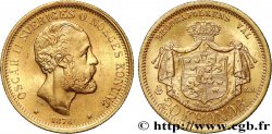 SUÈDE 20 Kronor Oscar II 1876 