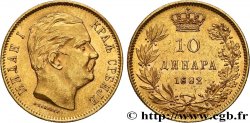 SERBIEN 10 Dinara Milan IV Obrenovic 1882 Vienne
