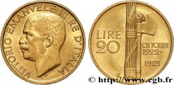 ITALIE - ROYAUME D ITALIE - VICTOR-EMMANUEL III 20 Lire 1923 Rome SUP