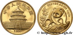 CHINA 50 Yuan Panda “Large date” 1990 