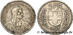 SUISSE 5 Francs Berger des Alpes 1935 Berne