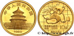 CHINE 10 Yuan Panda “Small date” 1989
