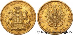 ALLEMAGNE - VILLE LIBRE DE HAMBOURG 20 Mark 1877 Hambourg