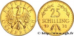 ÖSTERREICH 25 Schilling Proof aigle héraldique 1931 Vienne