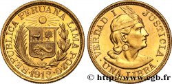 PÉROU 1 Libra 1913 Lima