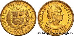 PERU 1 Libra 1901 Lima